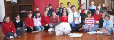 Image of Peter visiting Ashwater Primary School, Devon