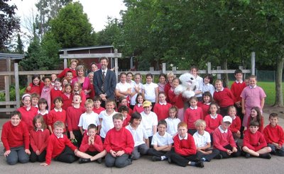 Image of Peter visiting Seaton Primary School, Dorset