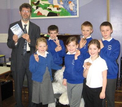 Image of Peter visiting Widewell Primary School, Plymouth, Devon